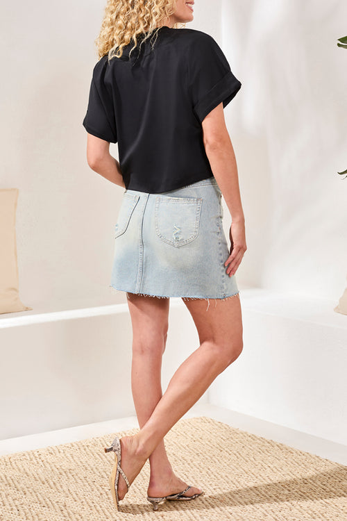 SOFT TOUCH COTTON CREW TEE BLACK