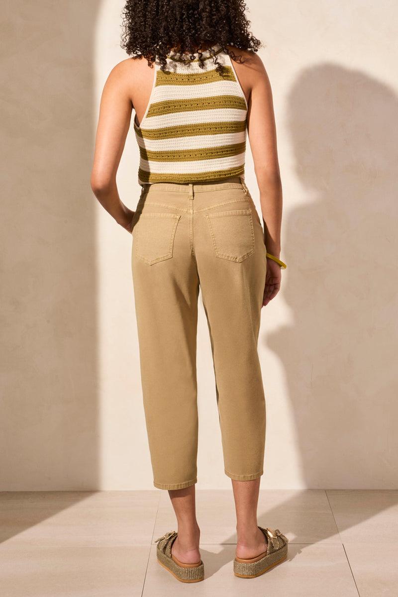 AUDREY BARREL CROP PANT OLIVE