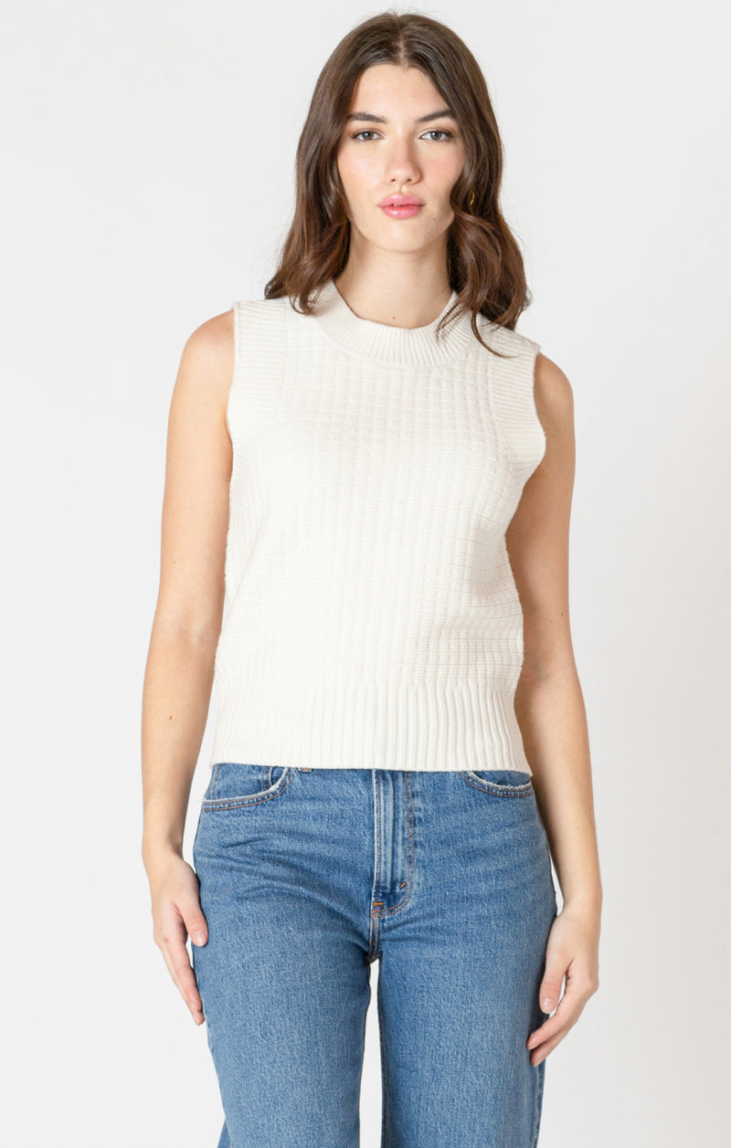 TEXTURED STITCH SWEATER TANK