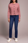 KNIT JACKET DARK TOFFEE