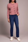 KNIT JACKET DARK TOFFEE
