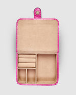 MARCIE JEWELLRY CASE CROC FUSCHIA