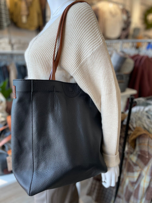GIOVANA TOTE BLACK/TAN